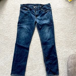 Levi's Mens 505 Straight Leg Jeans Blue Pockets Medium Wash